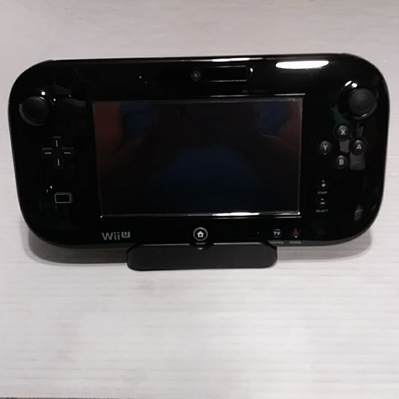 Nintendo WiiU Black Tablet Gamepad With Power Cord *EUC* - Picture 3 of 10